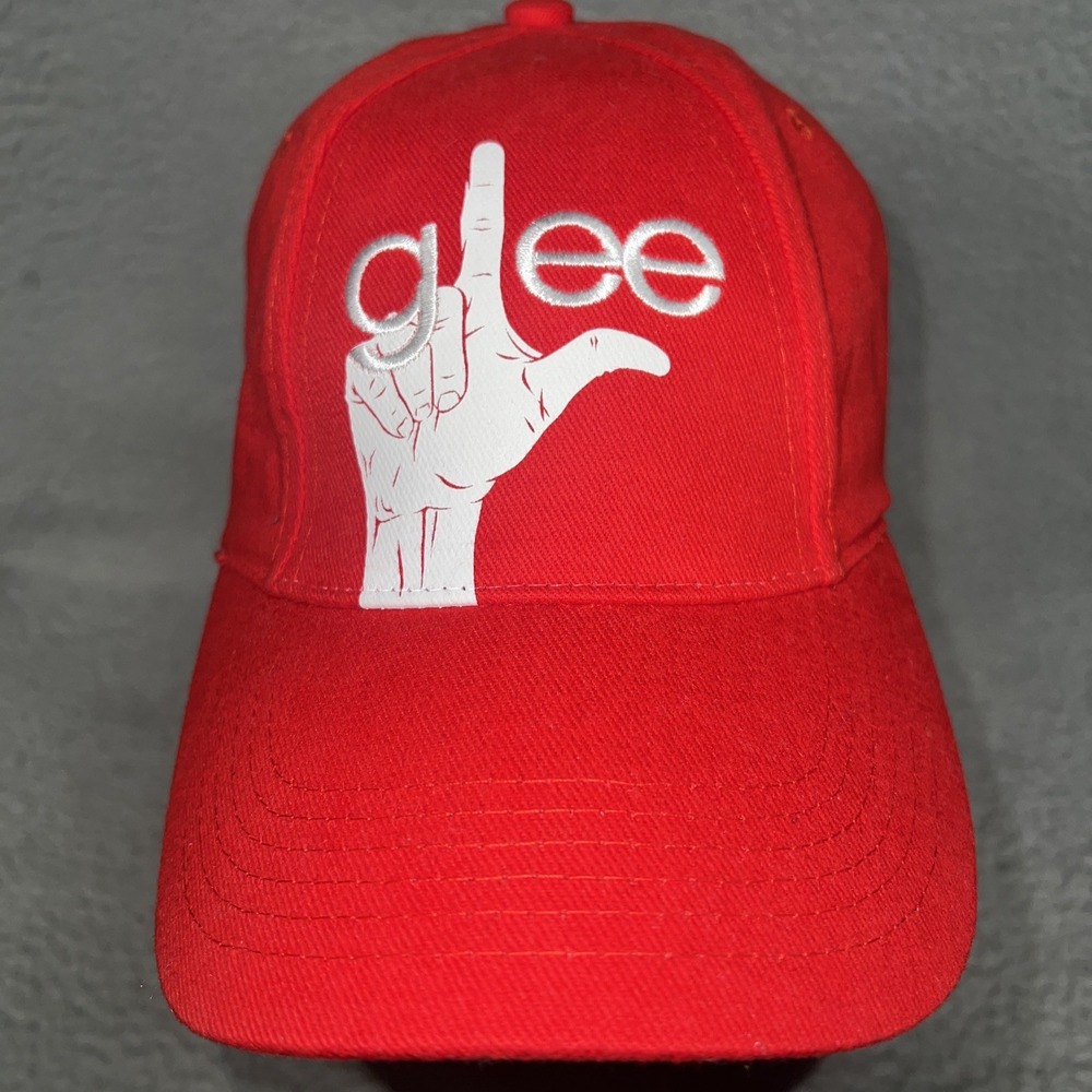 Glee TV Show Fox Strapback Hat Cap Unisex Red Embroider Logo Loser Hand Gesture
